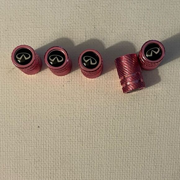 Infinity valve Stem caps in Pink set of 5 NWT - Picture 1 of 4